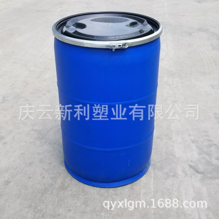 大直口法兰桶上下直线QIA2盖00升塑料桶200L开口塑料桶带小口包装