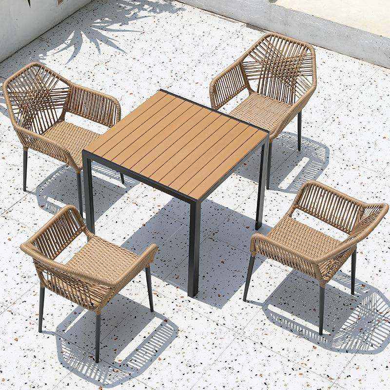 外藤椅塑木桌椅绳叠编套ELD椅组合件庭院花园休闲滕椅可重环保户,商业/办公家具,商用藤编家具,淘宝优惠券,粉丝福利购,淘宝优惠卷