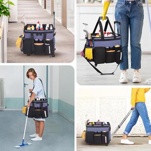 源头厂1452/2工热卖洁酒店清工具杆包新款轮子清洁用品收纳拉袋