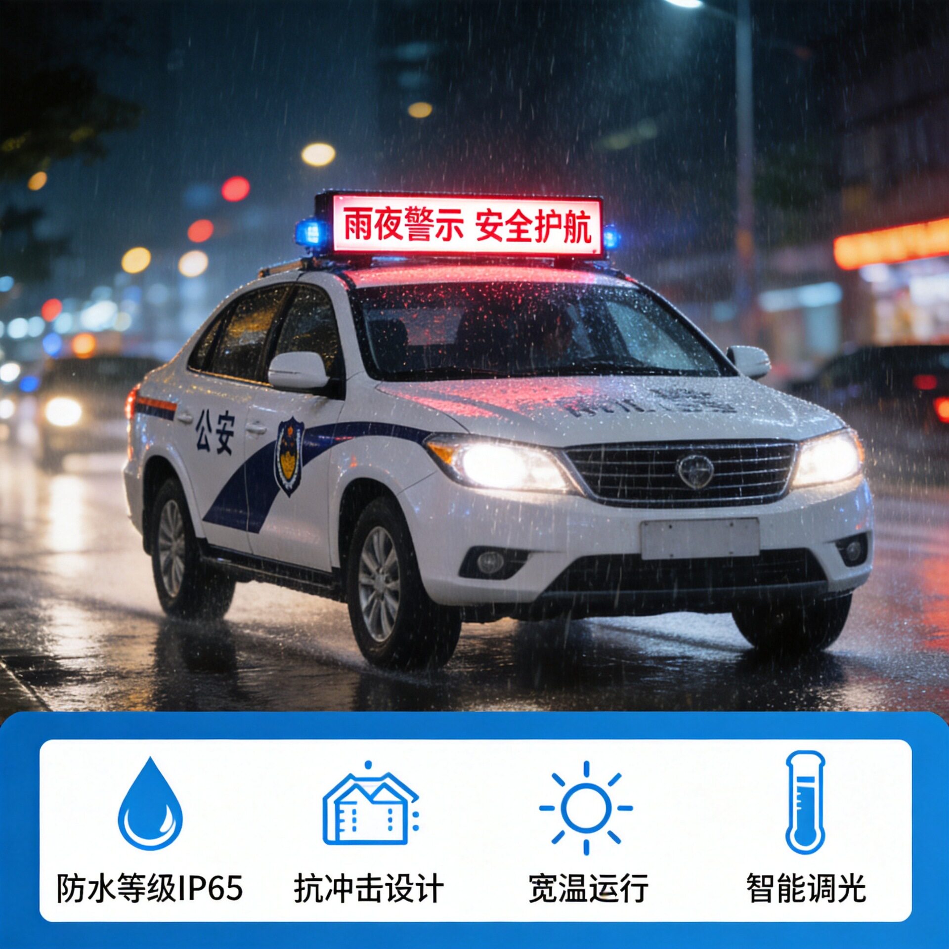 二次开发特殊车辆车顶LED显示屏 车载滚动字幕电子屏 走字广告屏