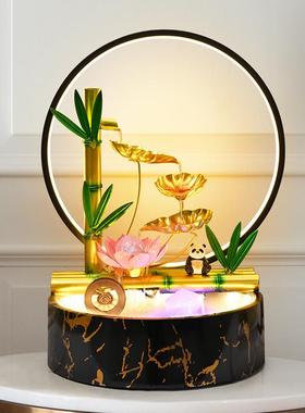 节节高升循流水生财轻奢环风客高桌QAX厅电视柜档摆件风水球面加