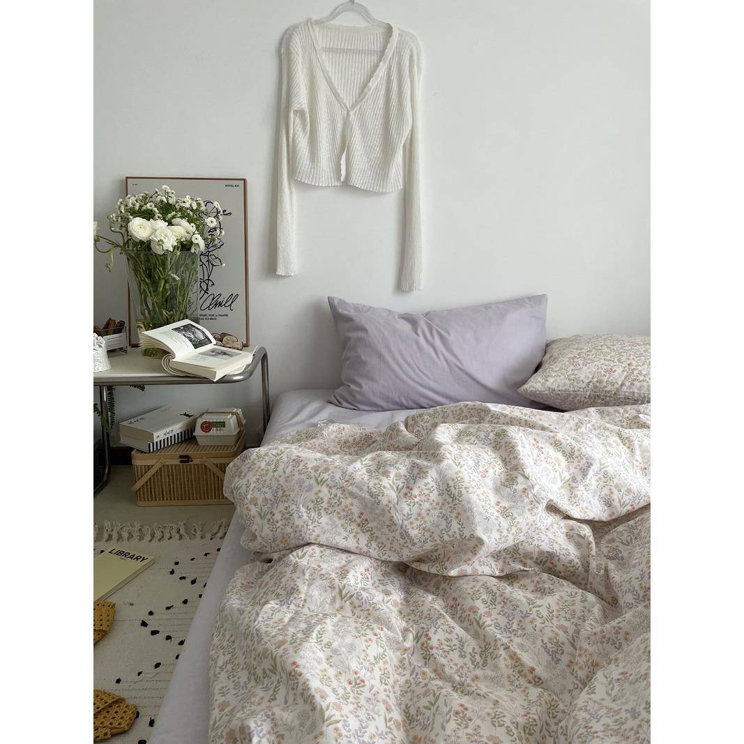 夏夜小碎花全棉四件套IRY田纯园风棉床单床笠款床上仲品4件套用简