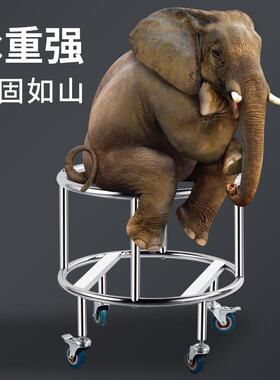 特架厚KTN不锈钢保汤桶架油桶架温桶带轮架可推车开水桶开水桶圆