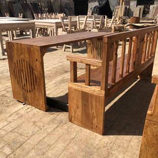 HPE古典新中式 泡 阳台榻实榻米茶几桌茶复古怀矮旧老榆木茶桌木款