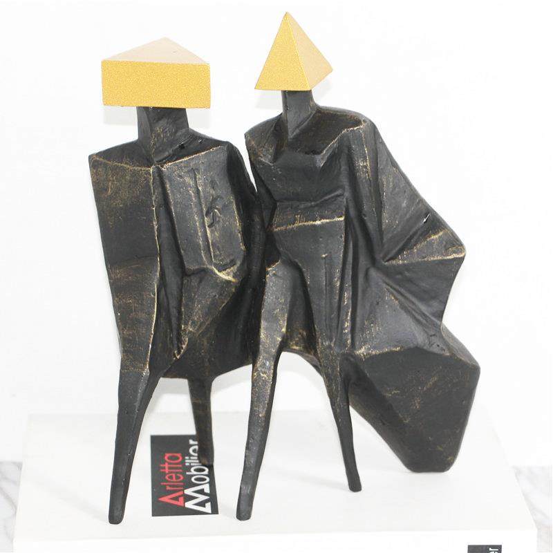 现代简约欧式黑色铸铁抽象人物摆件雕塑样板房售楼处软装饰品摆设,农用物资,其他肥料,淘宝优惠券,粉丝福利购,淘宝优惠卷