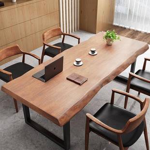 简约现代书桌办公台式电脑桌书法桌椅组合家用书房工作台大板桌子