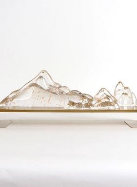 现代新PXW中式创意云山工艺品摆电件厅视柜关茶室样板间玄客软装