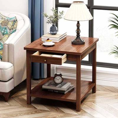 茶侧几客厅家新式实木腿茶桌小户型沙发边几边柜边中柜床BJ00012