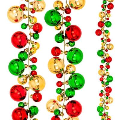 ZFZ1节.8米圣诞节门窗装串藤条商场庆球布置饰吊顶挂饰电镀圣诞球