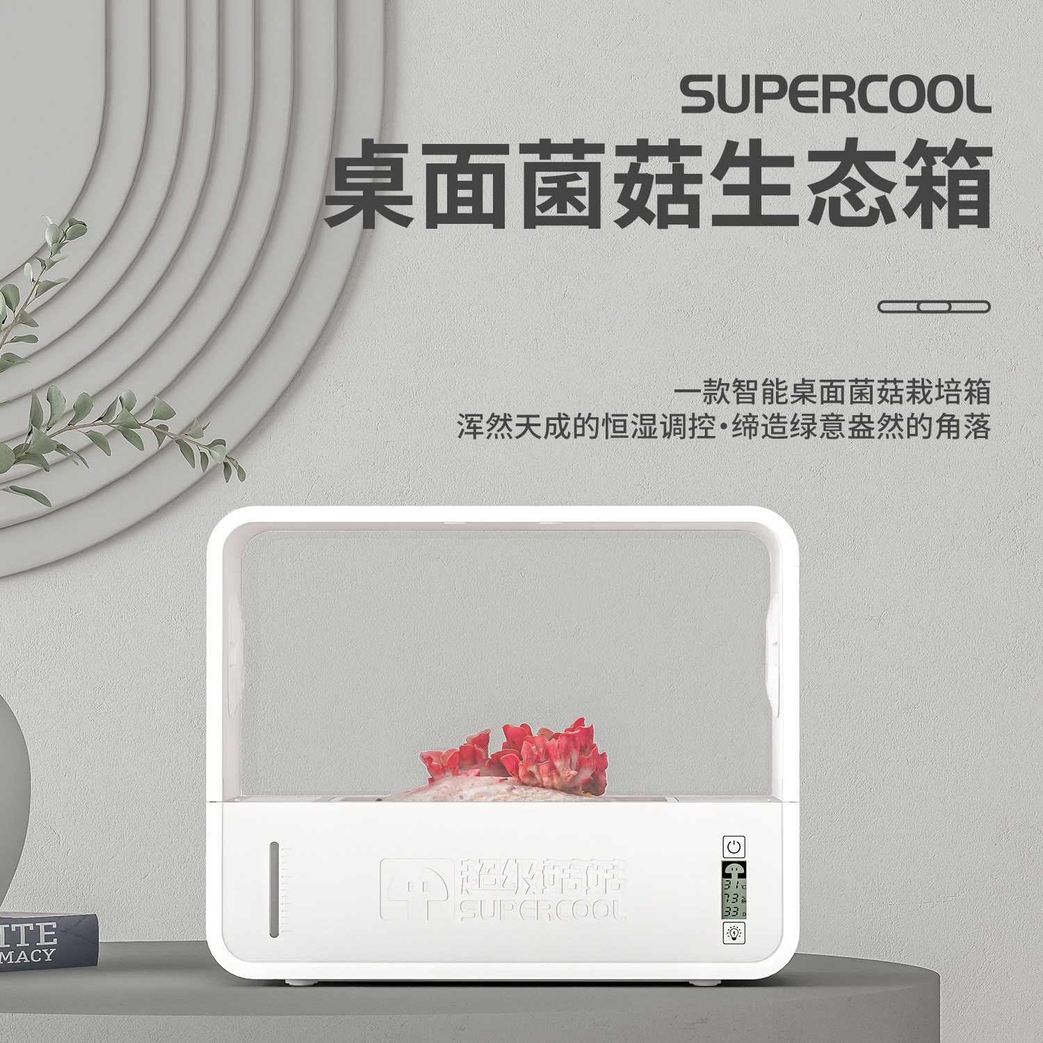 菌菇生态箱桌面智能蘑菇种植机无土栽培种植盒蔬菜小型种植箱跨境
