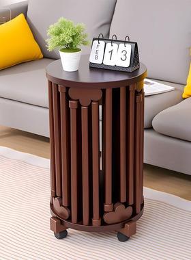 实木家用叠式叠凳子可叠放凳子新KIB中可动叠叠乐边几移万凳向轮