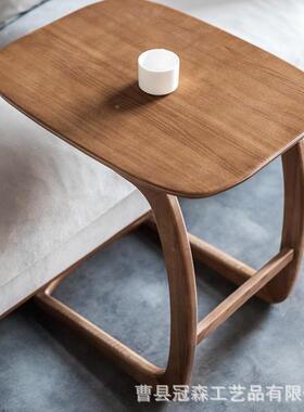 实木茶生几移沙发边几37192角几黑胡桃客厅阳台小边小桌可动学书