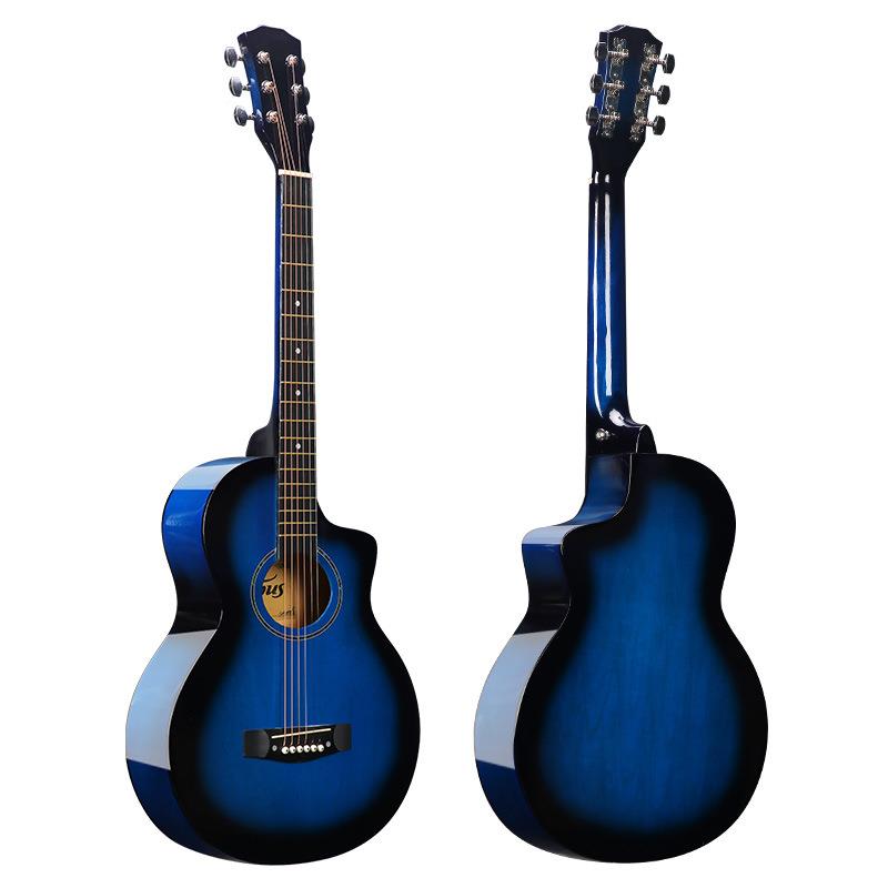 他民谣吉他新款38JF吉桶亮寸光罩光木他QD-H38JF普及琴练习吉他g