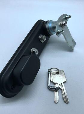 M机S64G锁加长型黑色平面锁，电柜门BDG锁，配电柜门锁，芯箱机8