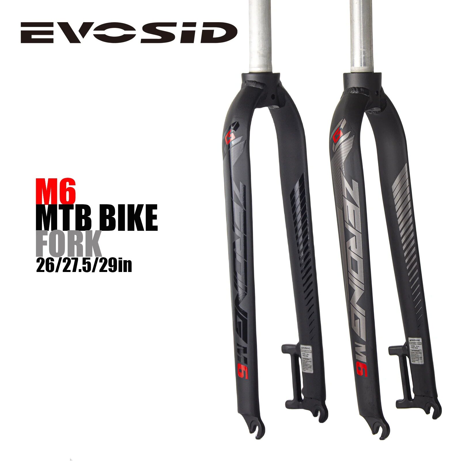 跨境 EVOSID山地车硬叉 M5 M6超轻自行车前叉 26/27.5/29寸纯碟刹