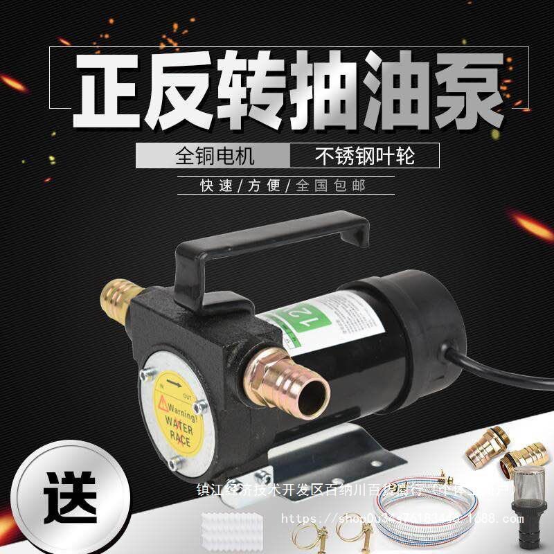 抽油泵正反转电动加油机抽液泵柴油泵12伏24v220V煤油自吸油