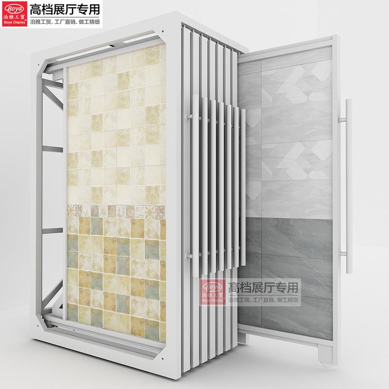 雅工贸瓷陶片多功能地式瓷架瓷落砖推拉展泊架铝扣板CZ01样品展示