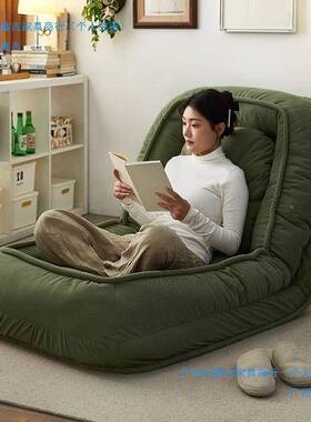 懒人发躺沙可睡榻狗榻米折叠阳QCR台卧室小沙发人类可窝毛