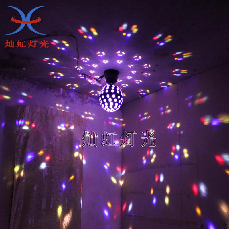 LED旋CH-604声控台七彩灯水晶魔球舞灯光闪光灯KT转V身包房灯健房