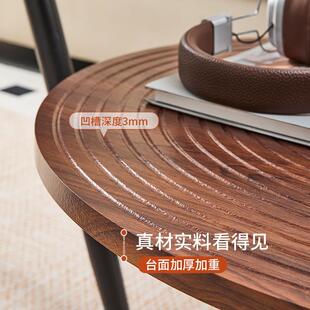 小户厅型阳轮台茶桌年木简约圆形客茶几质出租屋小型IFY沙发边几