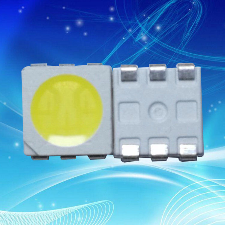 厂家销售铜支架贴片5050白光LED灯珠高显指贴片5050暖白led