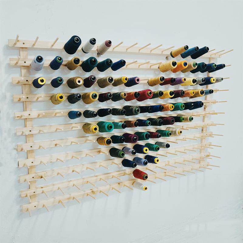服装厂缝纫宝塔实木线架子放线家用收纳储物专用挂线缝纫线收纳架
