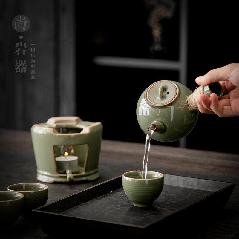 复陶瓷茶壶cbh-0231壶青瓷把防烫古手抓侧过滤泡茶壶创意单壶温茶