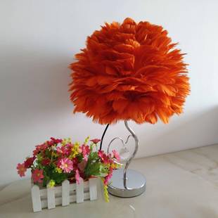 厂商家直供货跨境电欧式 毛灯 美卧室床台DD054头柜鹅毛心翼羽式