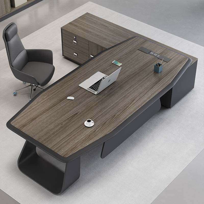 办公桌老板桌简约现代总裁桌办公室家具广东轻奢经理大班台主管桌
