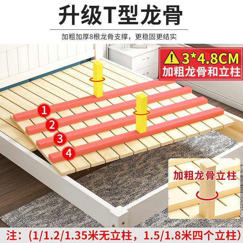 实床木床现代1简约1.8米双人床白色15米VmdDimEa单人米经济型.家