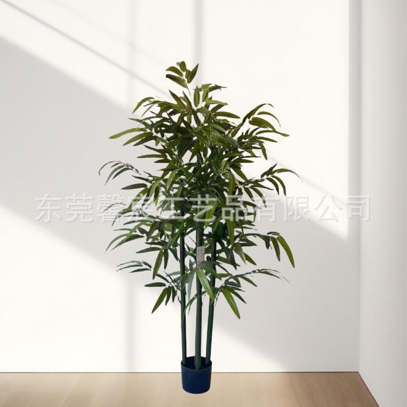 仿真富贵办NUF竹真植家居公室装仿饰摆件园林造绿型