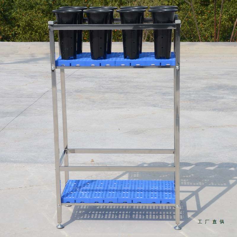 两层不锈钢双层可移动花架兰花专用架阳台落地式铁艺简约多肉花架