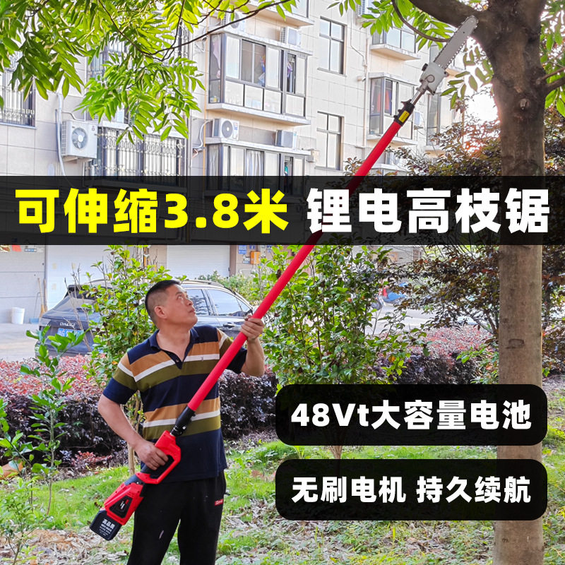 锂电充电伸缩高枝链条锯
