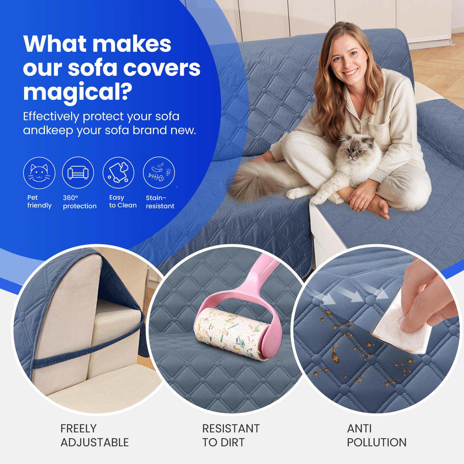 跨亚境逊防水防滑宠物一体圆方贵妃沙沙发垫狗垫发罩套座椅左右贵