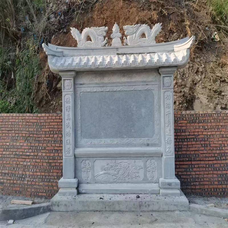 石雕柱025门墙雕浮雕工艺园林公园广画场雕别墅壁门柱墙庭院别墅