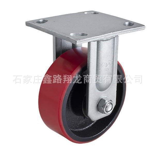 重型车轮减震轮聚氨酯脚轮承定向刹车轮368拖重滚轮推车脚轮