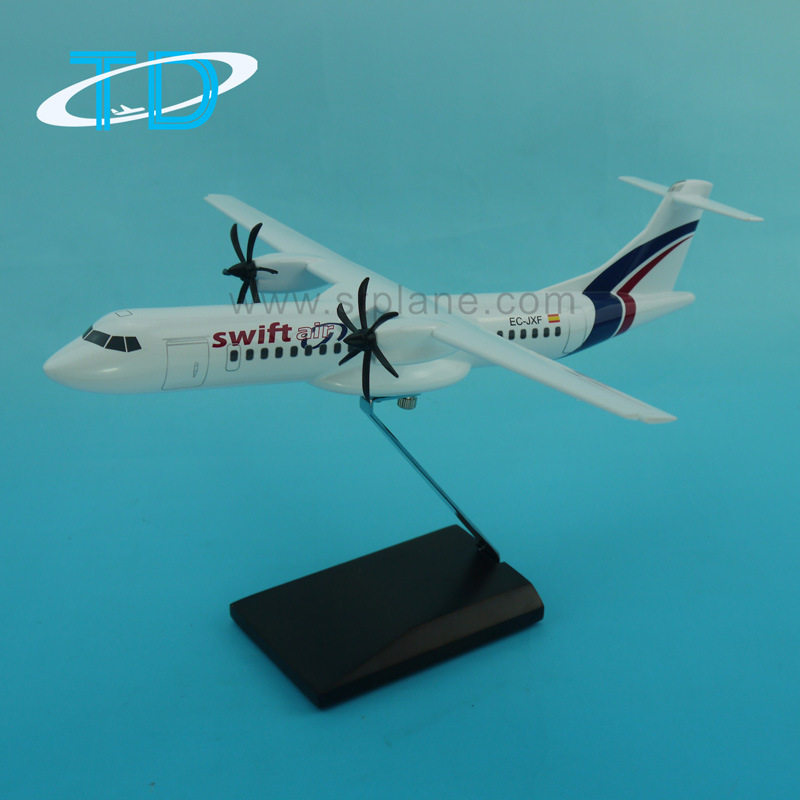 双螺旋浆客机树脂飞机模型 静态商务摆饰ATR72