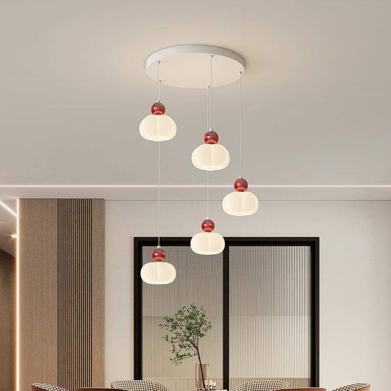 广东中山餐厅吊灯2长条设师棉花奶油具738风餐桌灯现代简约计025