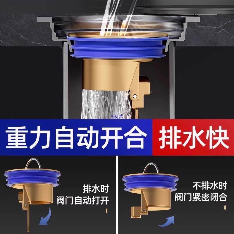 地漏间防卫臭全铜内芯C279通用生厕所防蚊虫下器水管道口防返臭味