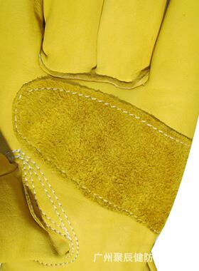 友盟AP700高档牛皮青手2套淡黄色机械师手套抗油耐磨隔AP-2700热