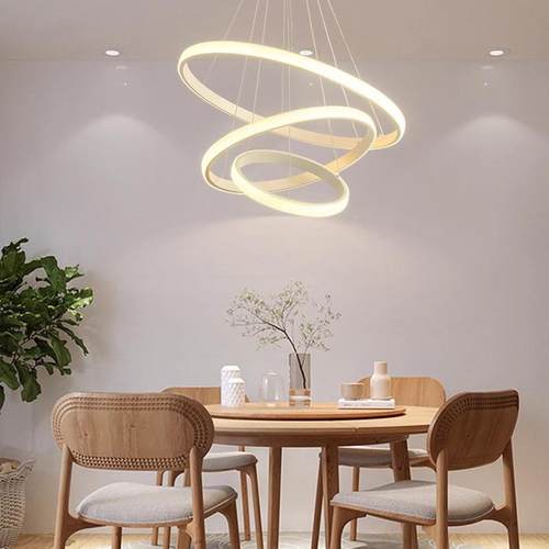 创意圆环灯le餐厅灯客厅灯45992轻奢现代简约大吊气主卧灯书室d房