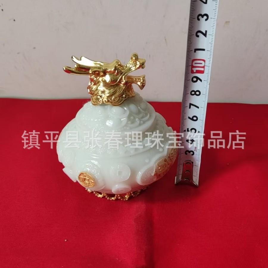 播夜树脂镶嵌龙聚宝工艺品摆件客厅腾卧ZQ419室电视柜光玄关装直