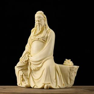 德化陶瓷关公关二爷神像招财家用供奉武财神坐像关帝圣君关羽摆件