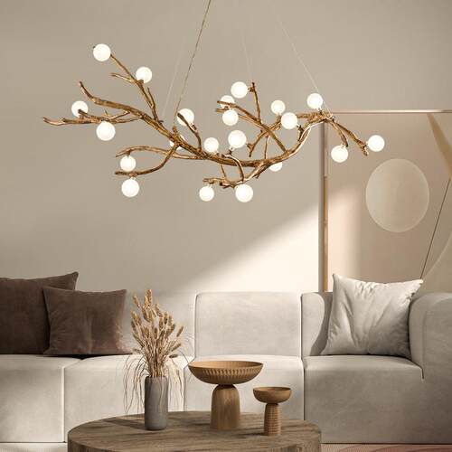 诧寂餐厅吊茶灯日风式民宿防树灯中古风室服568装店客厅枝枝形灯