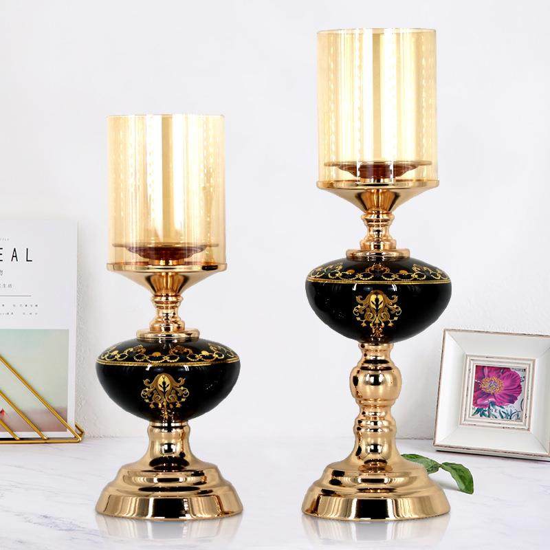烛台摆件金属玻璃罩欧式轻奢餐厅浪漫摆件家居工艺品,农用物资,其他肥料,淘宝优惠券,粉丝福利购,淘宝优惠卷