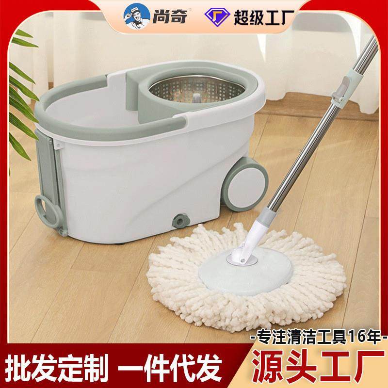 家用旋转拖把桶免手洗懒人吸水替换拖布干湿瓷砖木地板一拖净墩布