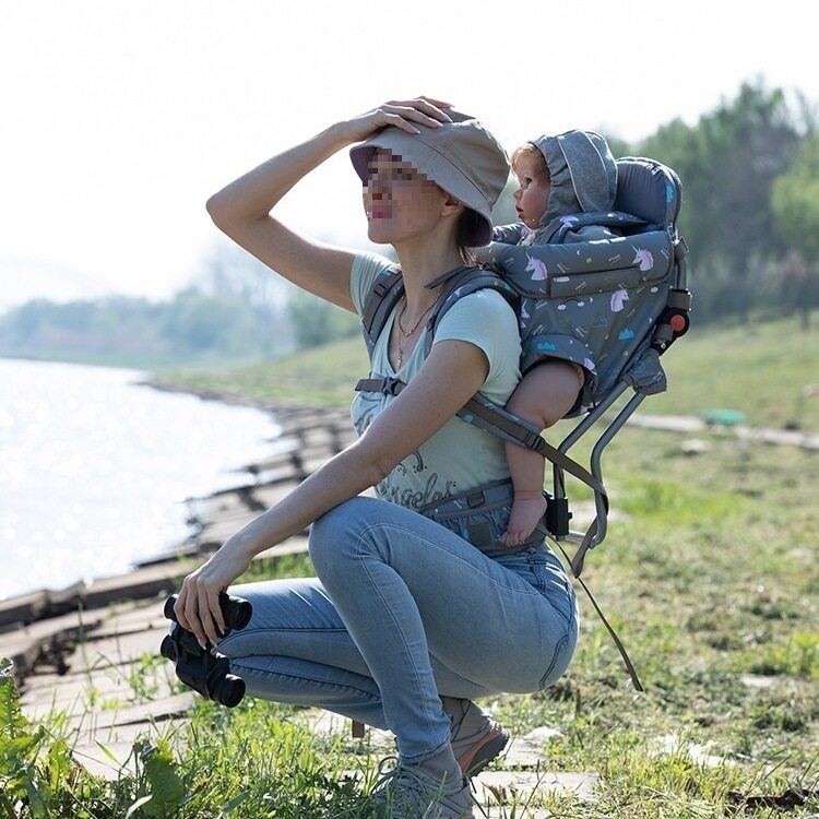 []儿童婴儿背架腰凳小月龄背娃登山宝宝背带外出后背式