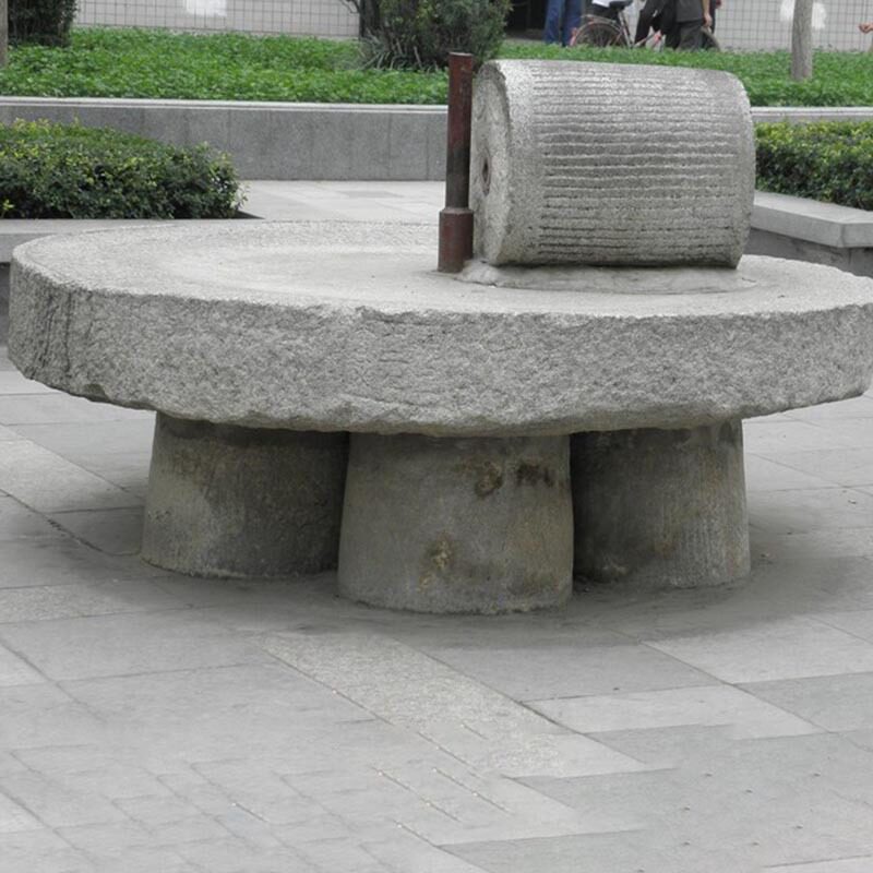 仿古石磨仿古石雕大厅景区观赏石雕石碾子样式庭院花岗岩