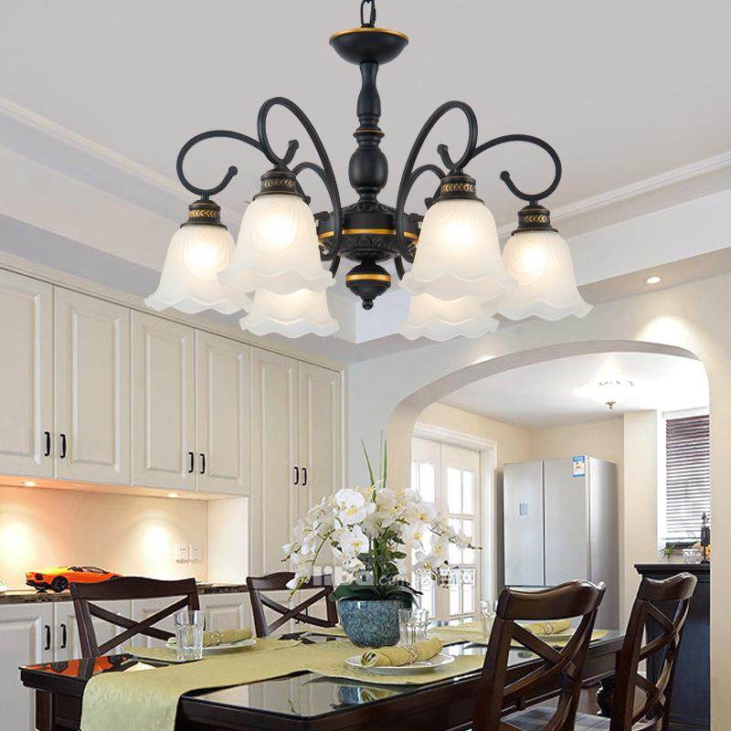 美式复古吊灯客厅灯灯泡款大气铁艺灯乡村现代简约餐厅卧室灯民宿