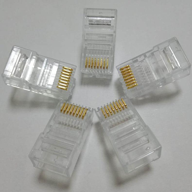 rj45水晶头超五类非屏蔽一盒装100个综合布线系列产品直销